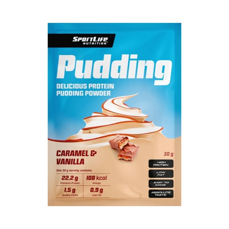 Sportlife Pudding, 30 g annospussi-Ateriankorvike-SportLife Nutrition-Caramel Vanilla-Aminopörssi