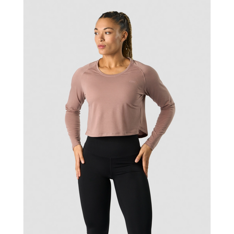 Stride Cropped Long Sleeve Wmn Mauve-Naisten lyhythihaiset ja topit-ICANIWILL-XS-Aminopörssi