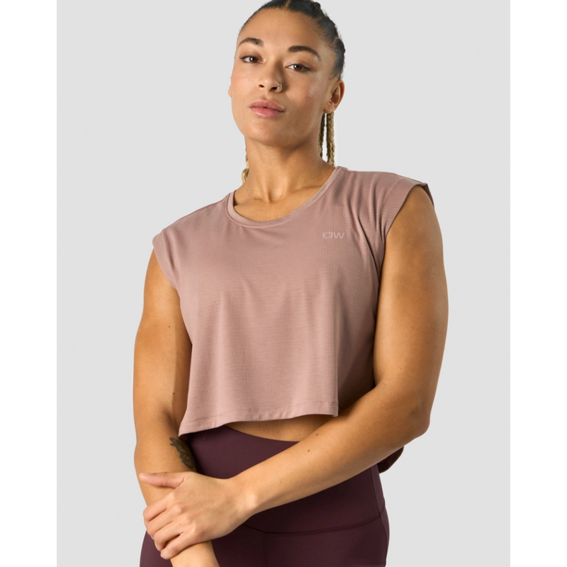 Stride Cropped Tank Wmn Mauve-Naisten lyhythihaiset ja topit-ICANIWILL-XS-Aminopörssi