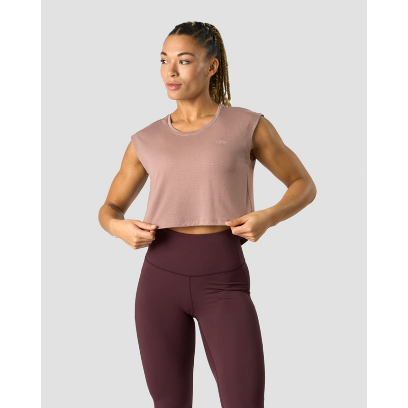 Stride Cropped Tank Wmn Mauve-Naisten lyhythihaiset ja topit-ICANIWILL-XS-Aminopörssi