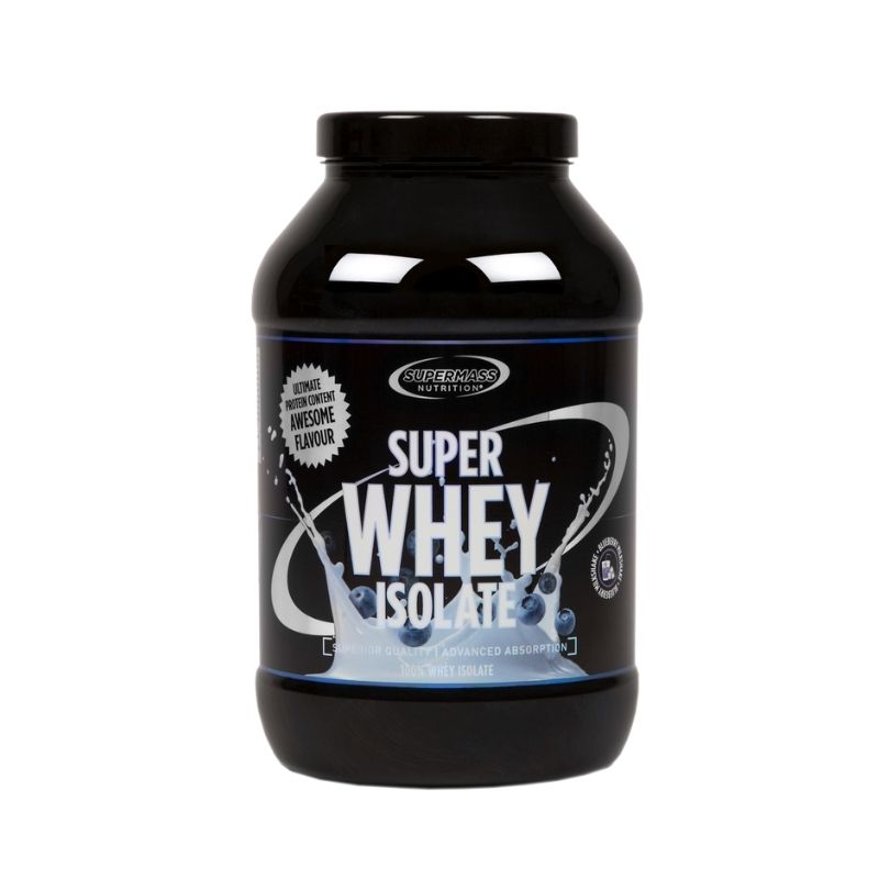 Super Whey Isolate, 1.3 kg-Heraproteiini-isolaatti-Supermass Nutrition-Blueberry Milkshake-Aminopörssi
