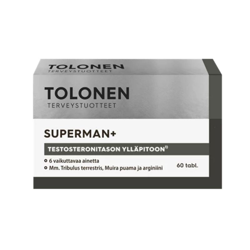 Superman+, 60 tabl.-Testoboosteri-Tri Tolonen-Aminopörssi