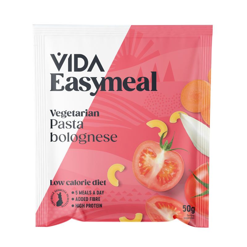 EasyMeal, 50g-Ateriankorvike-LEADER Foods-Pasta Bolognese-Aminopörssi