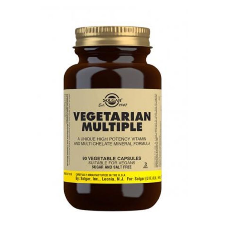 Vegetarian Multiple, 90 vegekaps.-Monivitamiini vegaaneille-Solgar-Aminopörssi
