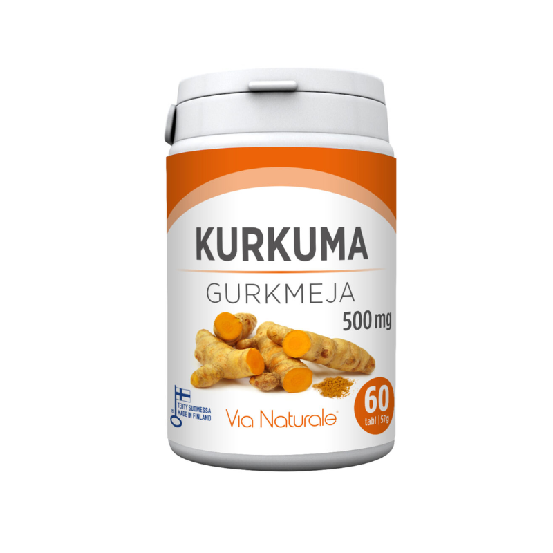 Kurkuma, 60 tabl.-Nivelten hyvinvointi-Via Naturale-Aminopörssi