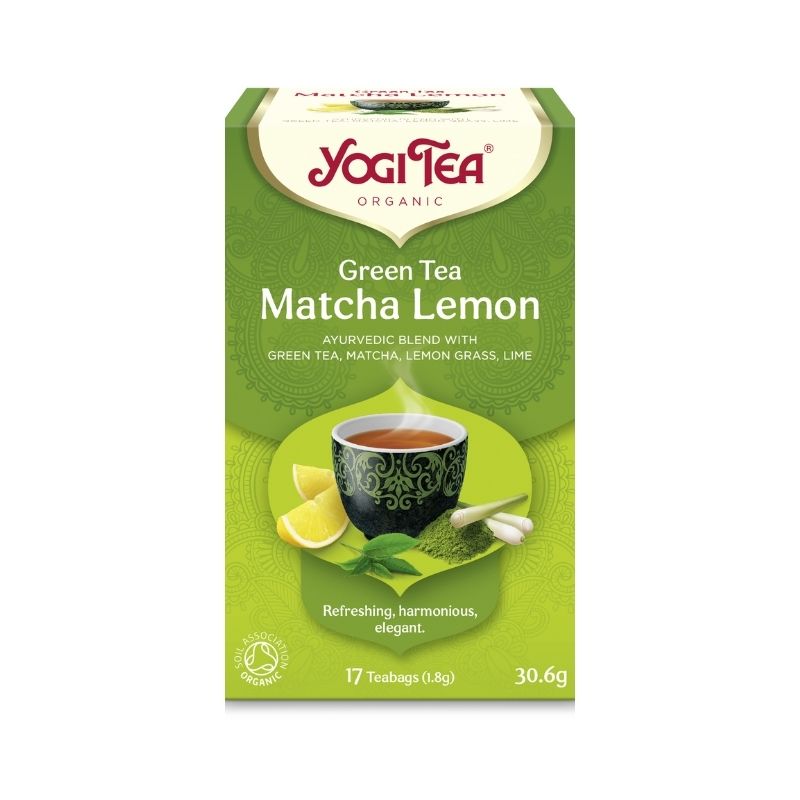 Green Tea Matcha Lemon Tee, 30.6g/17 pussia-Matcha tee-YOGI TEA®-Aminopörssi