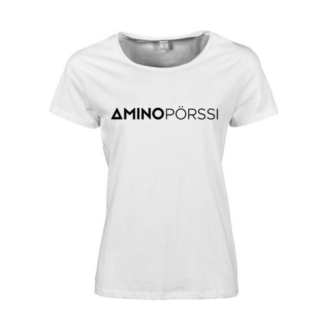 Naisten T-paita, valkoinen-Aminopörssi-S-Aminopörssi