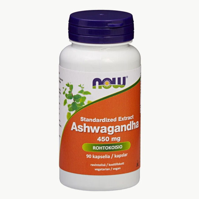 Ashwagandha 450mg-NOW® Foods-Aminopörssi