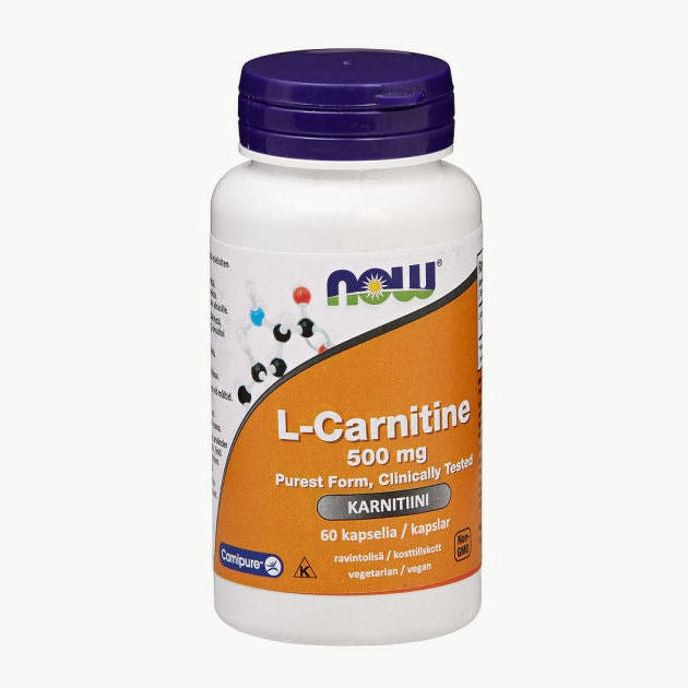 L-Carnitine 500mg-NOW® Foods-Aminopörssi