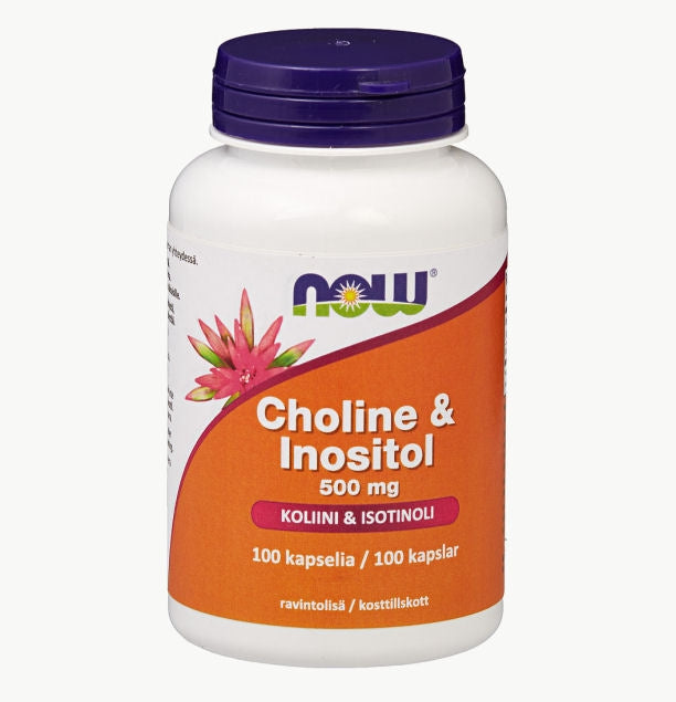 Choline & Inositol 500mg-NOW® Foods-Aminopörssi