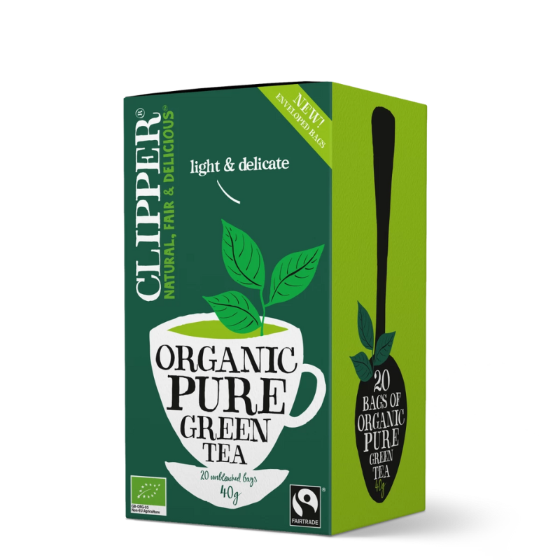 Green Tea Vihreä tee, 40 g 20 pussia-Tee-Clipper-Aminopörssi
