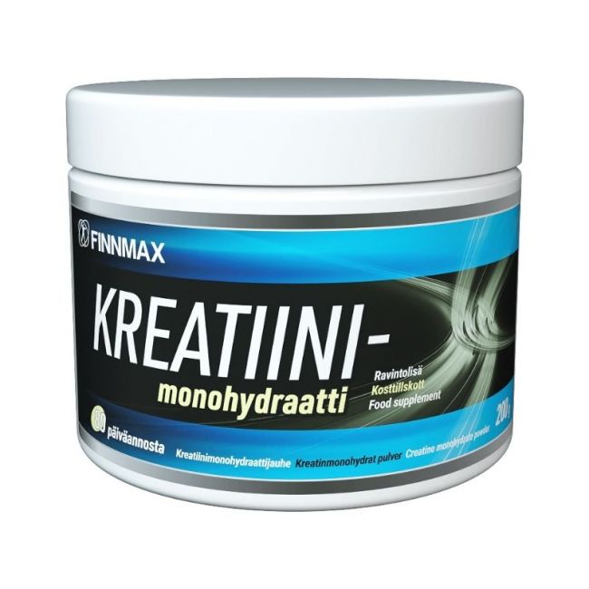 Kreatiinimonohydraatti, 200 g-FinnMax-Aminopörssi