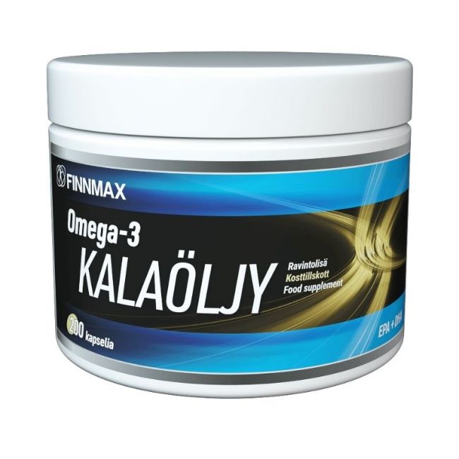 Omega-3 Kalaöljy, 200 kaps.-FinnMax-Aminopörssi