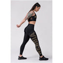 Gold NEBBIA print leggings 827-Nebbia-S-Aminopörssi