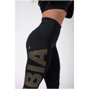 Gold NEBBIA print leggings 827-Nebbia-S-Aminopörssi