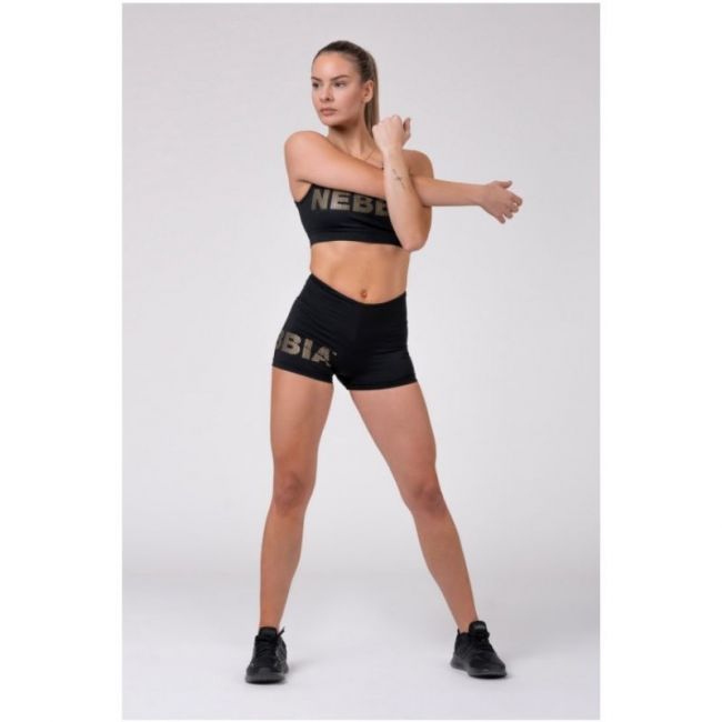 Gold NEBBIA print shorts 828-Nebbia-S-Aminopörssi