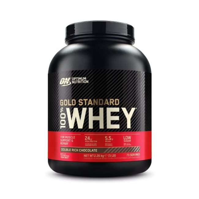 Gold Standard 100 % Whey Protein 2,26 kg-Optimum Nutrition-Delicious Strawberry-Aminopörssi