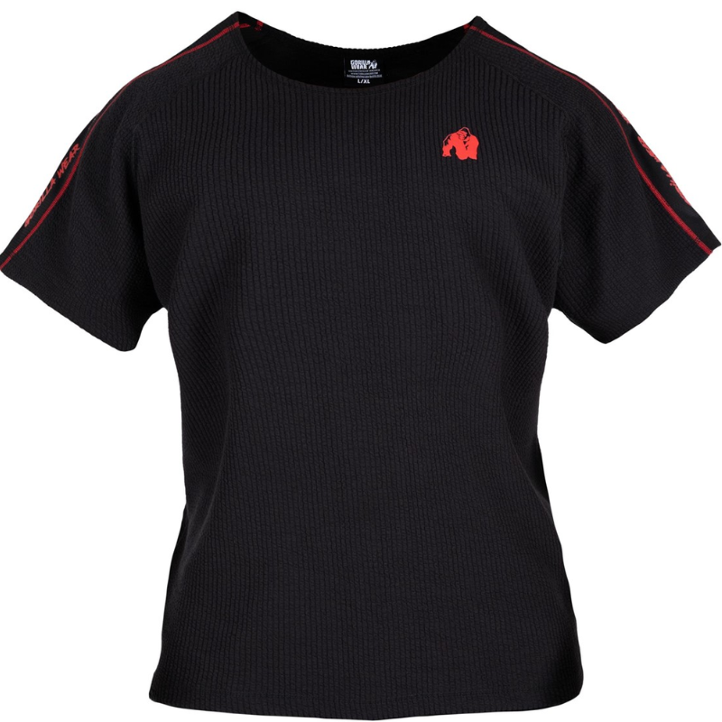 Buffalo Old School Workout Top, black/red-Miesten T-paita-Gorilla Wear-S/M-Aminopörssi