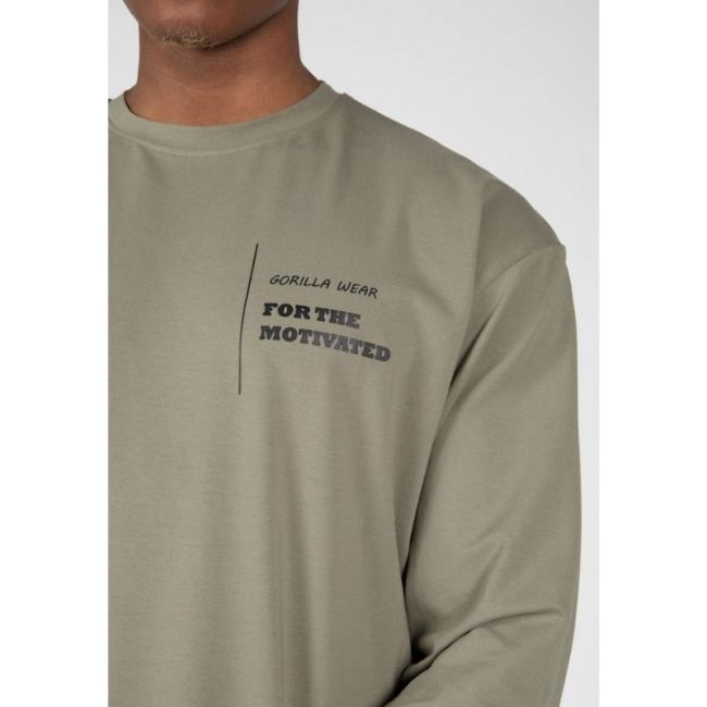 Boise Oversized Long Sleeve, Army Green-Gorilla Wear-S-Aminopörssi