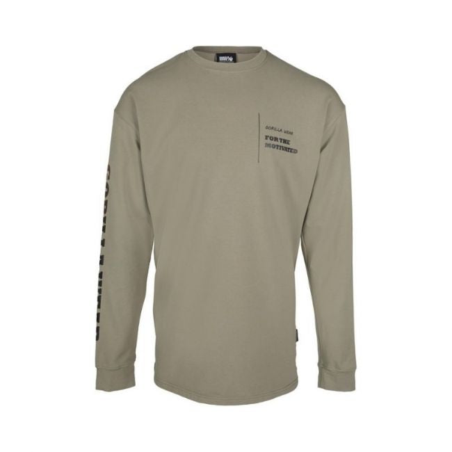 Boise Oversized Long Sleeve, Army Green-Gorilla Wear-S-Aminopörssi