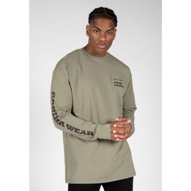 Boise Oversized Long Sleeve, Army Green-Gorilla Wear-S-Aminopörssi