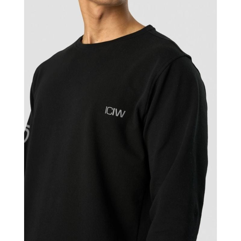 Stride Sweatshirt Men Black-Miesten hupparit ja pitkähihaiset-ICANIWILL-S-Aminopörssi