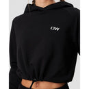 Adjustable Cropped Hoodie Black Wmn-ICANIWILL-XS-Aminopörssi