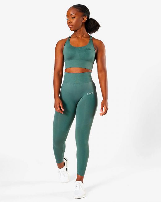 Define Seamless Tights Jungle Green » Køb ICANIWILL hos Muscle House