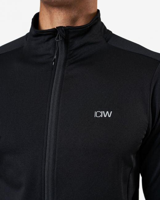 Outdoor Training Fleece Zip, musta-ICANIWILL-S-Aminopörssi