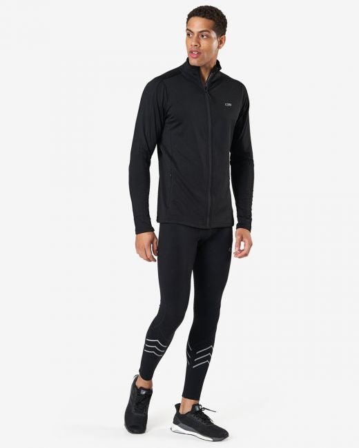 Outdoor Training Fleece Zip, musta-ICANIWILL-S-Aminopörssi