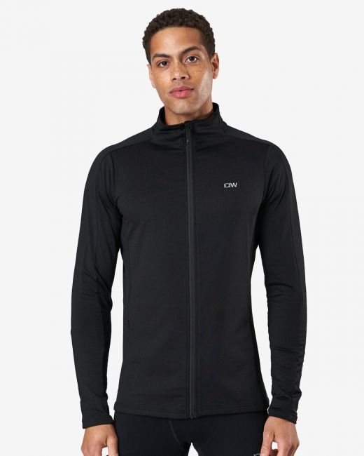 Outdoor Training Fleece Zip, musta-ICANIWILL-S-Aminopörssi