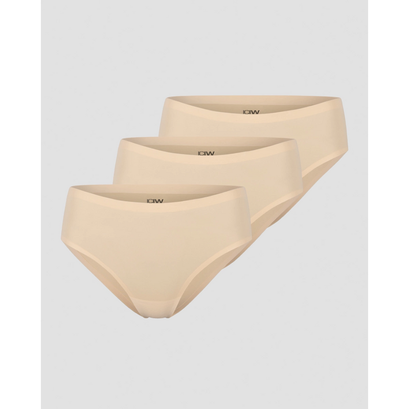 Invisible Hipster 3-pack, beige-Naisten alusasut-ICANIWILL-XS-Aminopörssi