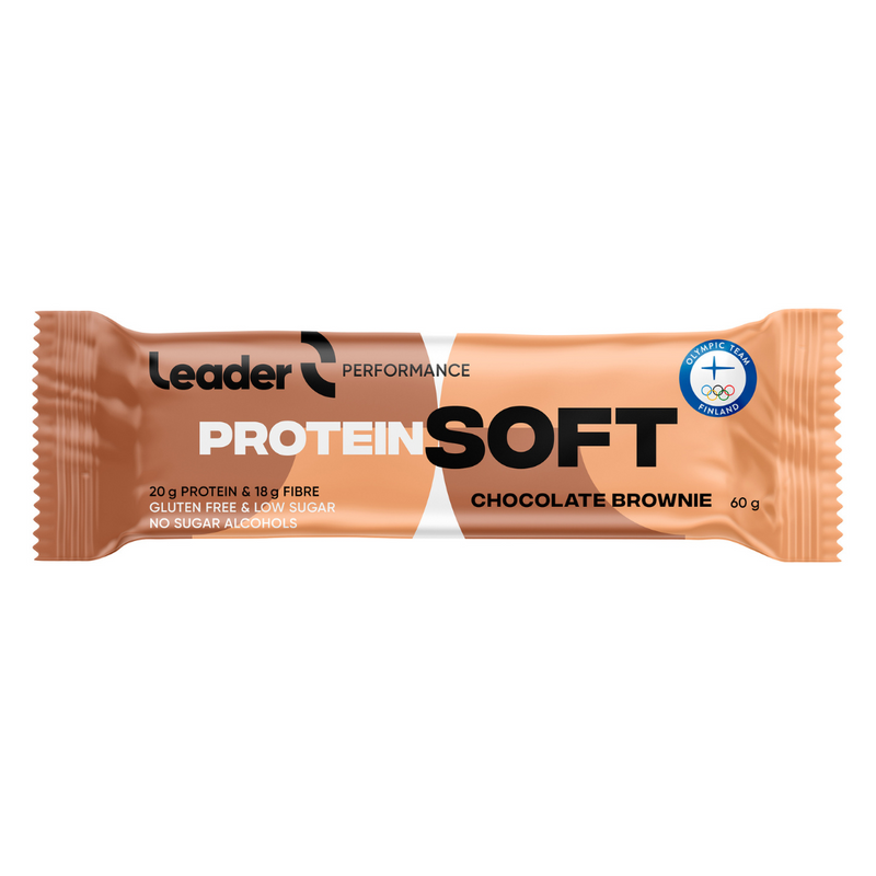 Performance Protein Soft Bar, 60g-Proteiinipatukka-LEADER Foods-Chocolate Brownie-Aminopörssi