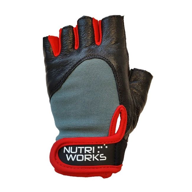 Naisten treenihanska, musta/punainen-Nutri Works-S-Aminopörssi