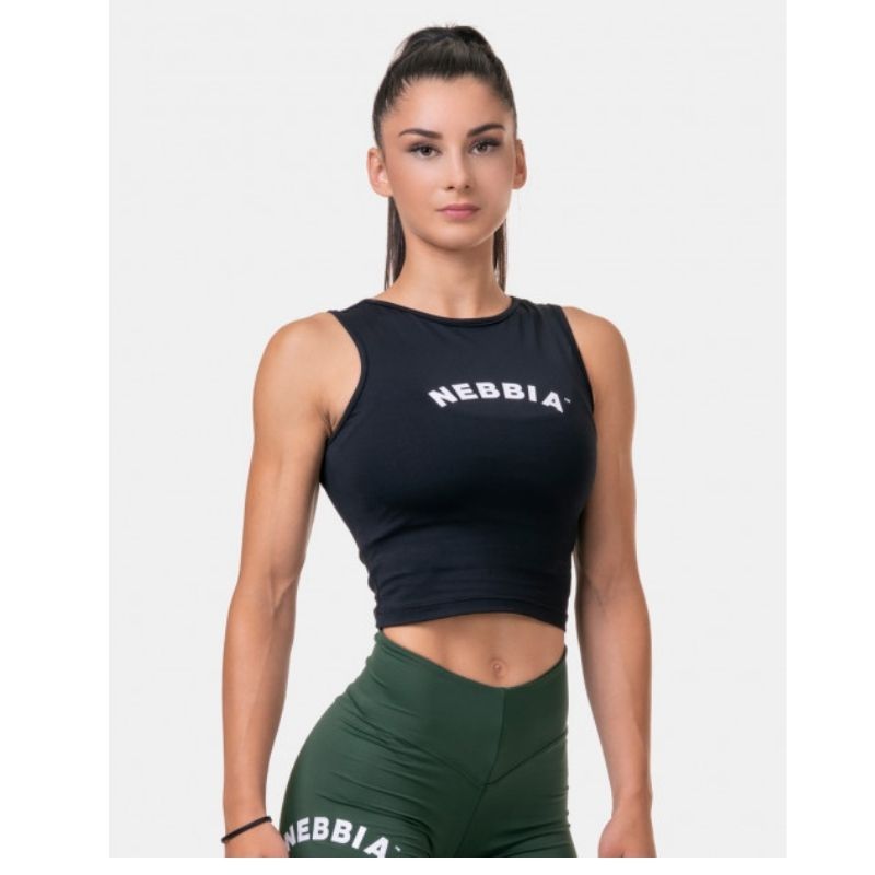 Fit & Sporty Tank Top 577, black-Naisten t-paita lyhyt malli-Nebbia-S-Aminopörssi