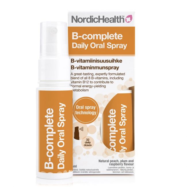 B-complete vitamiinisuusuihke-Nordic Health Sprays-Aminopörssi