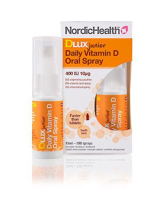 DLux Junior D-vitamiinisuusuihke-Nordic Health Sprays-Aminopörssi
