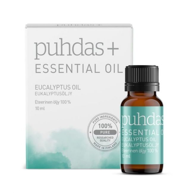 Eteerinen Eukalyptusöljy, 10 ml-Puhdas+-Aminopörssi