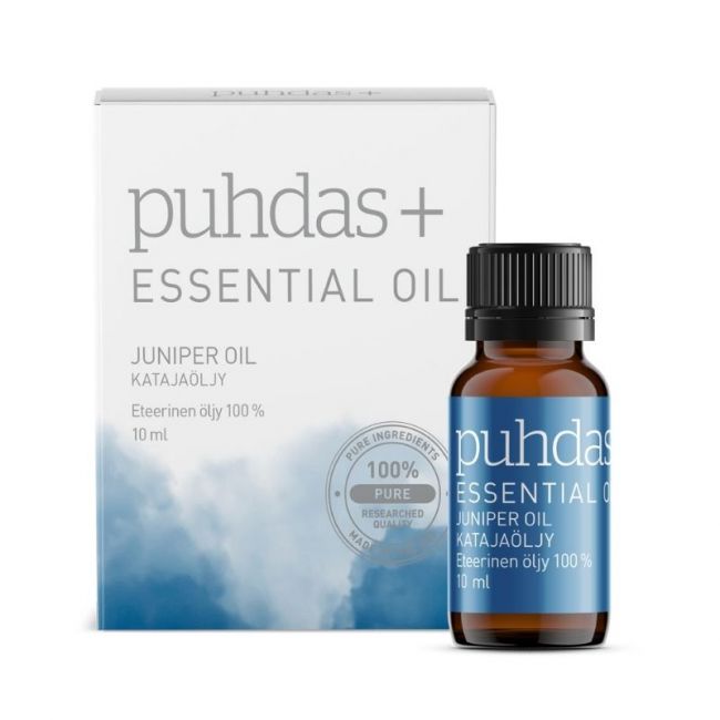 Eteerinen katajaöljy, 10 ml-Puhdas+-Aminopörssi