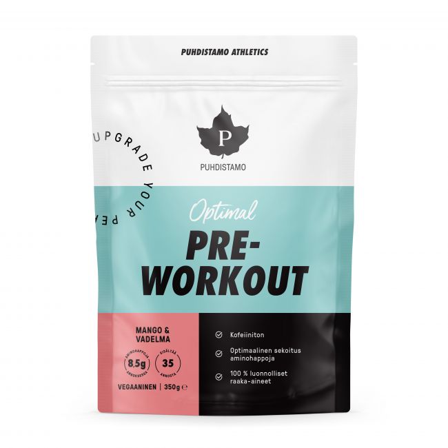 Optimal Pre-Workout mango & vadelma 350 g-Puhdistamo-Aminopörssi