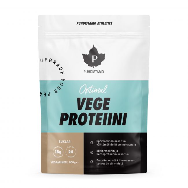 Optimal Vegeproteiini suklaa 600 g-Puhdistamo-Aminopörssi