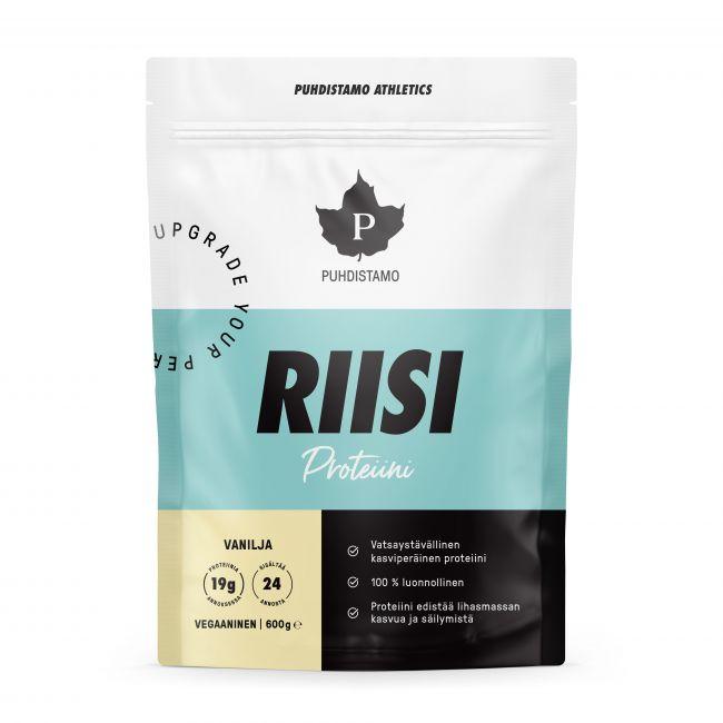 Riisiproteiini, 600 g-Kasviproteiini-Puhdistamo-Vanilja-Aminopörssi