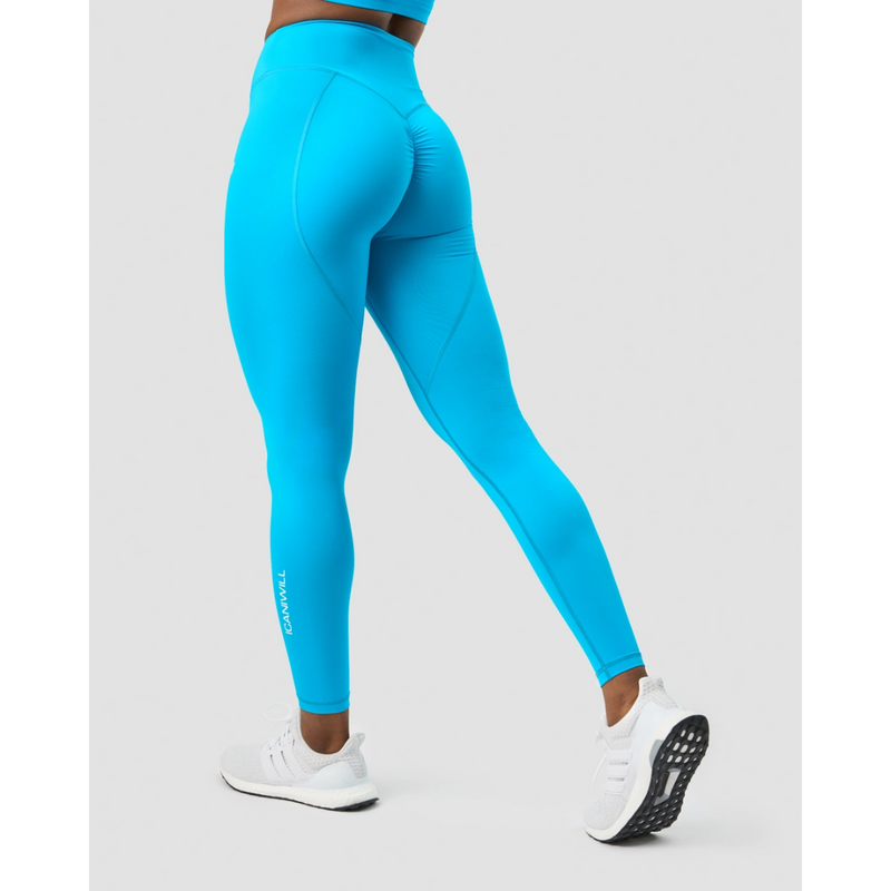 Scrunch V-shape Tights Blue-Naisten trikoot ja leggingsit-ICANIWILL-XS-Aminopörssi