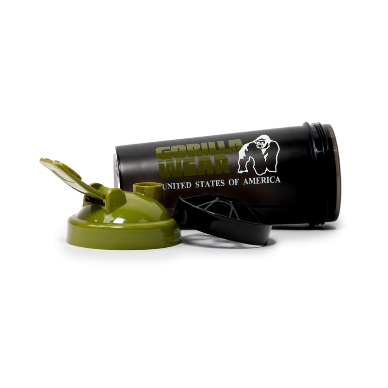 Shaker XXL Black/Army Green, 1 litra-Shakeri-Gorilla Wear-Aminopörssi