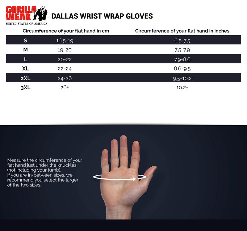 Dallas Wrist Wrap Gloves, musta-Treenihanska-Gorilla Wear-S-Aminopörssi