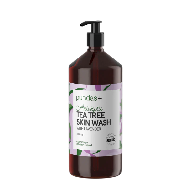 Tea Tree Skin Wash, 1000 ml-Pesuaine-Puhdas+-Lavender-Aminopörssi