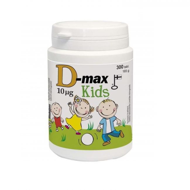 D-max KIDS 10 ug, 300 tabl.-Vitabalans-Aminopörssi