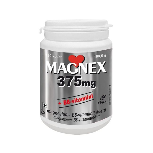 Magnex 375 mg + B6-vitamiini, 180 tabl.-Vitabalans-Aminopörssi